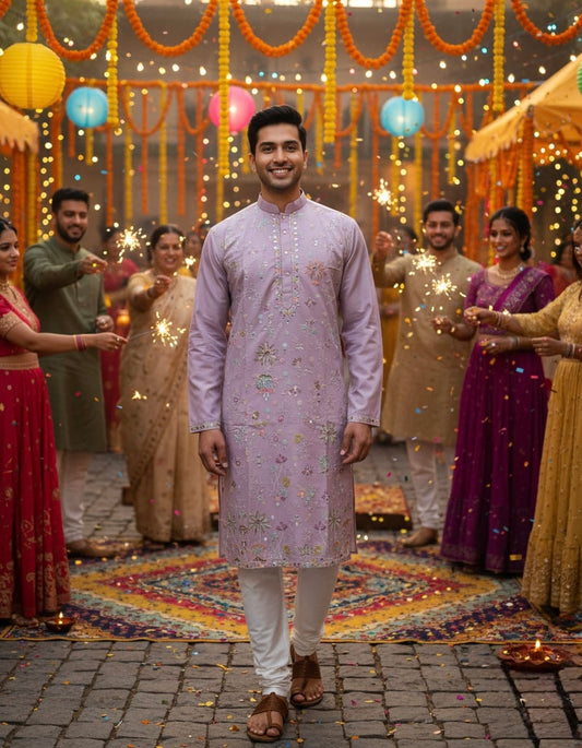 Jashan Silk Embroidery Kurta Set | Waak