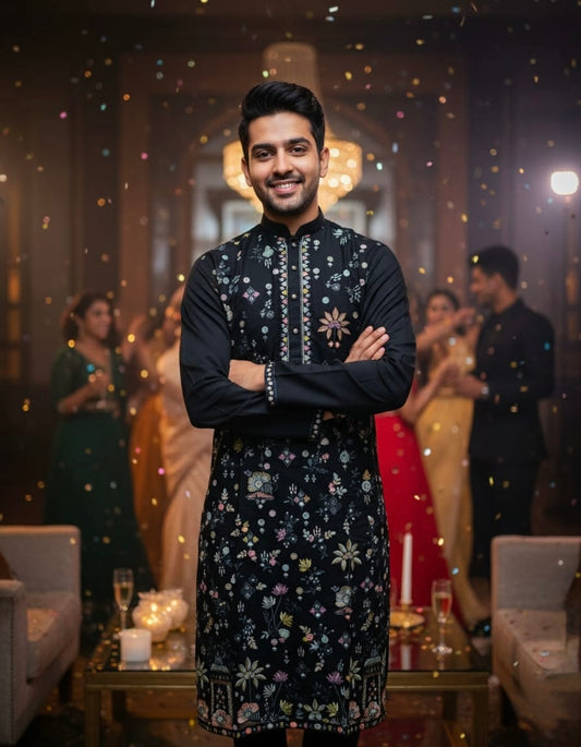 Jashan Silk Embroidery Kurta Set | Waak