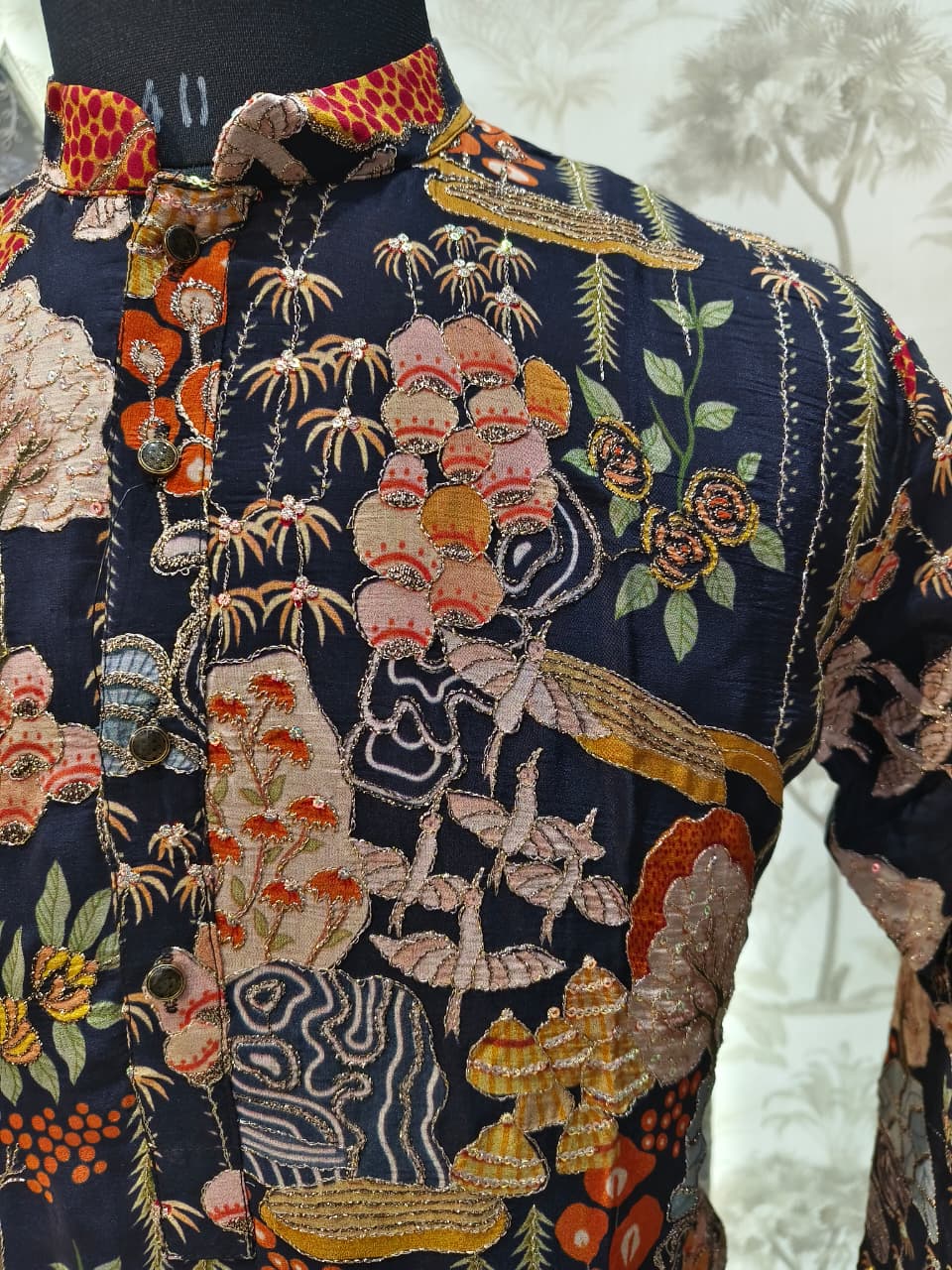 Only for You Black all over Embroidery Kurta Set | Waak