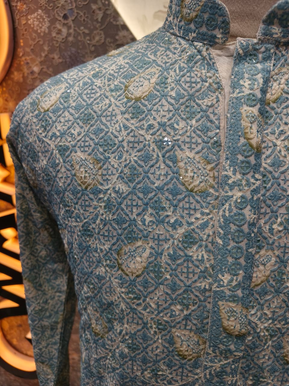 Shifali Beachy Blue Kurta Set | Waak