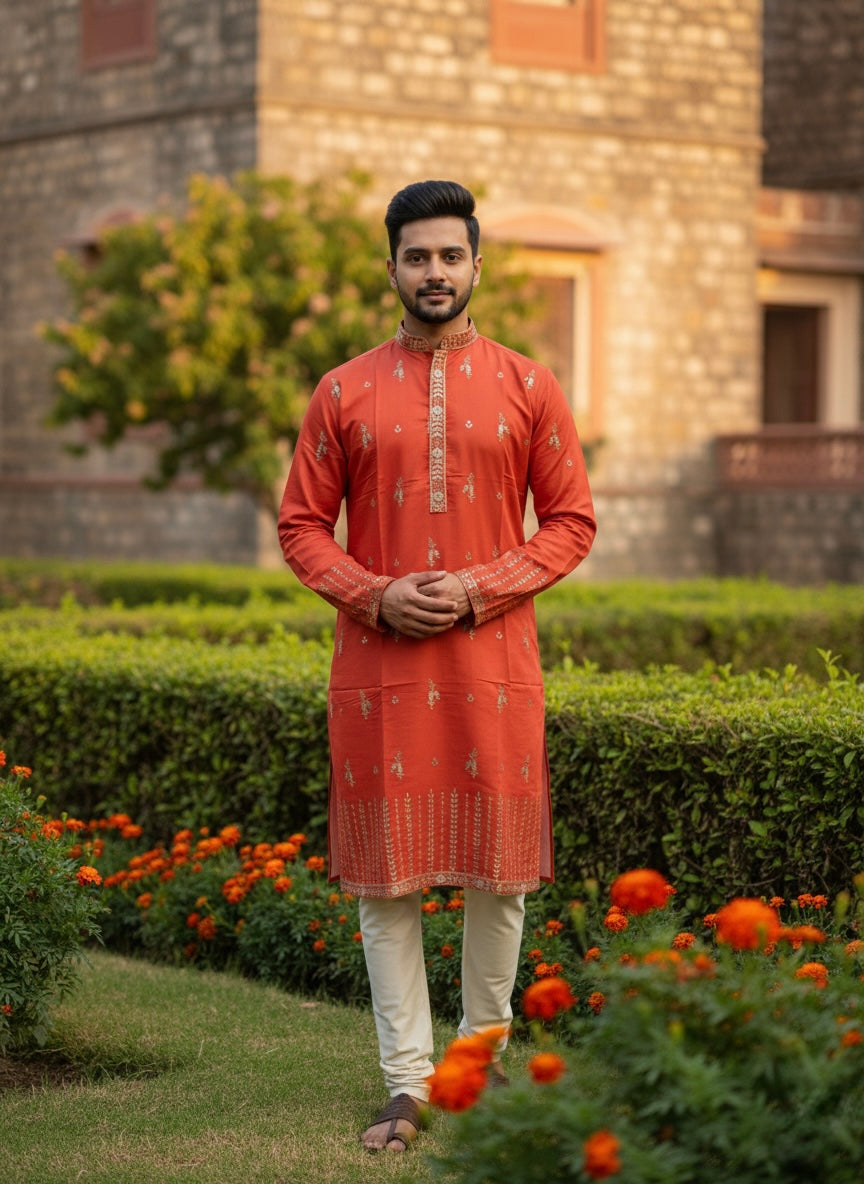 Tarang - Silk Embroidery Kurta Set | Waak