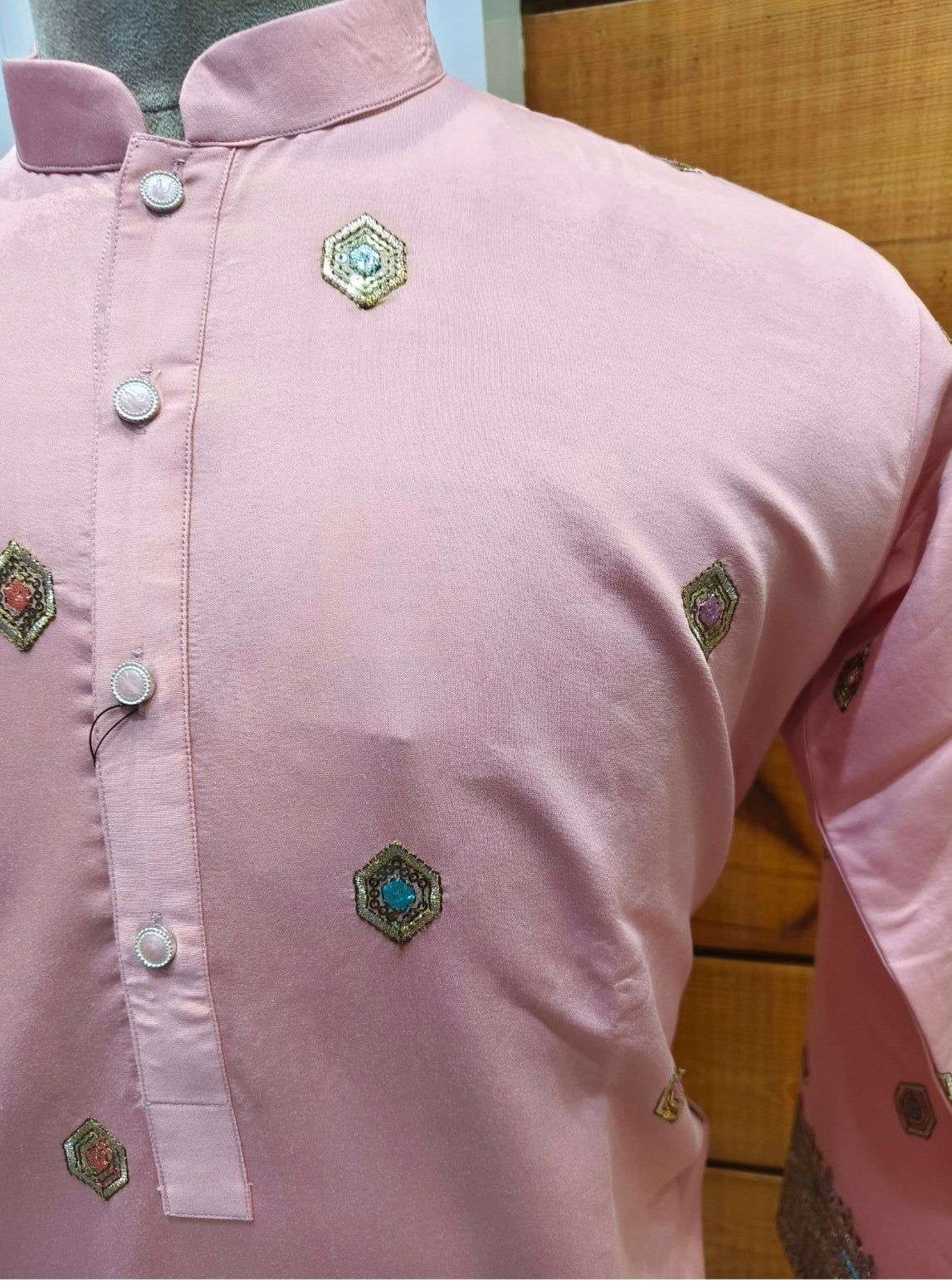 Falak Silk Embroidery Kurta Set | Waak