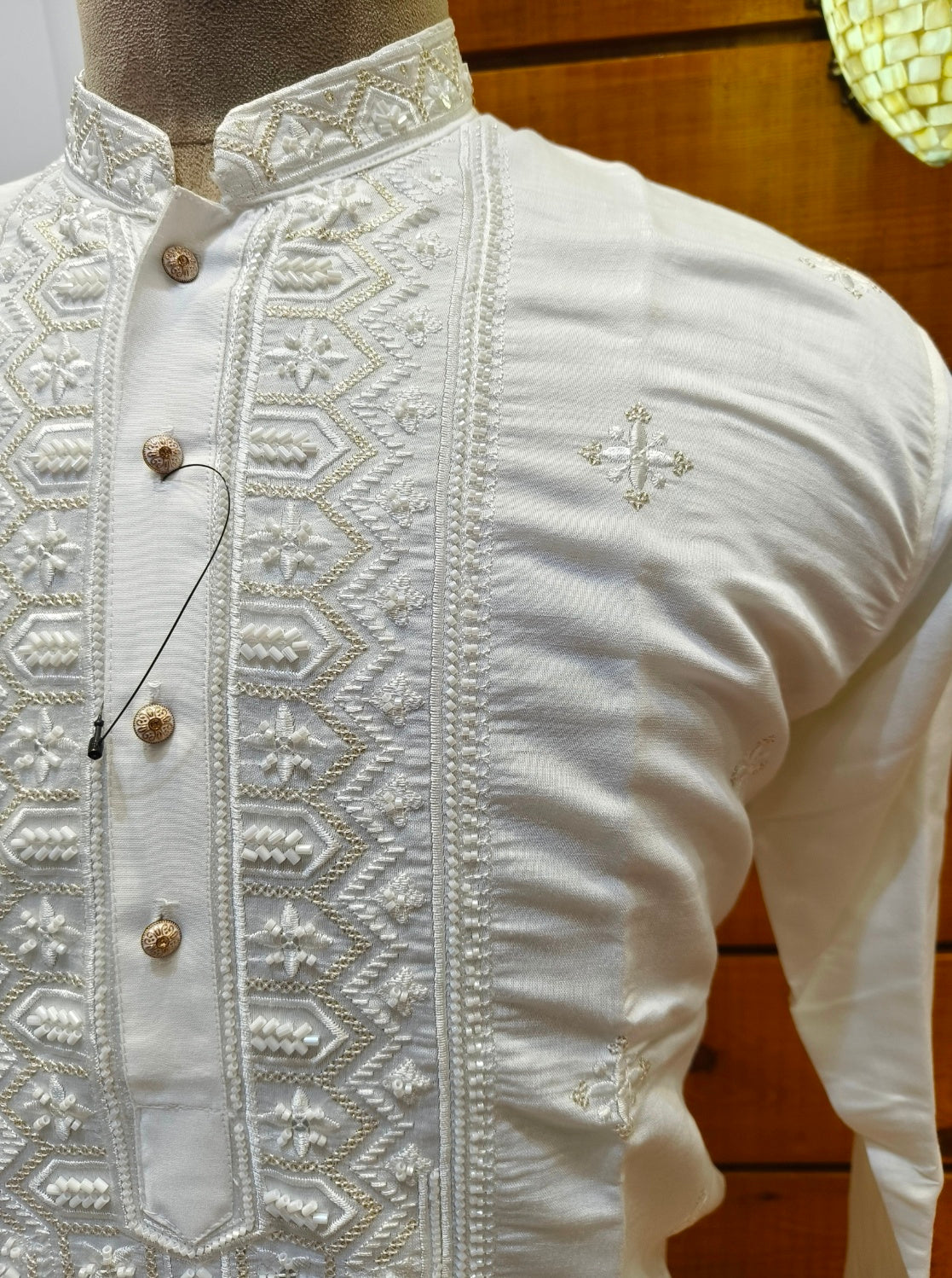 Moonlight Ivory Embroidery Kurta Set | Waak