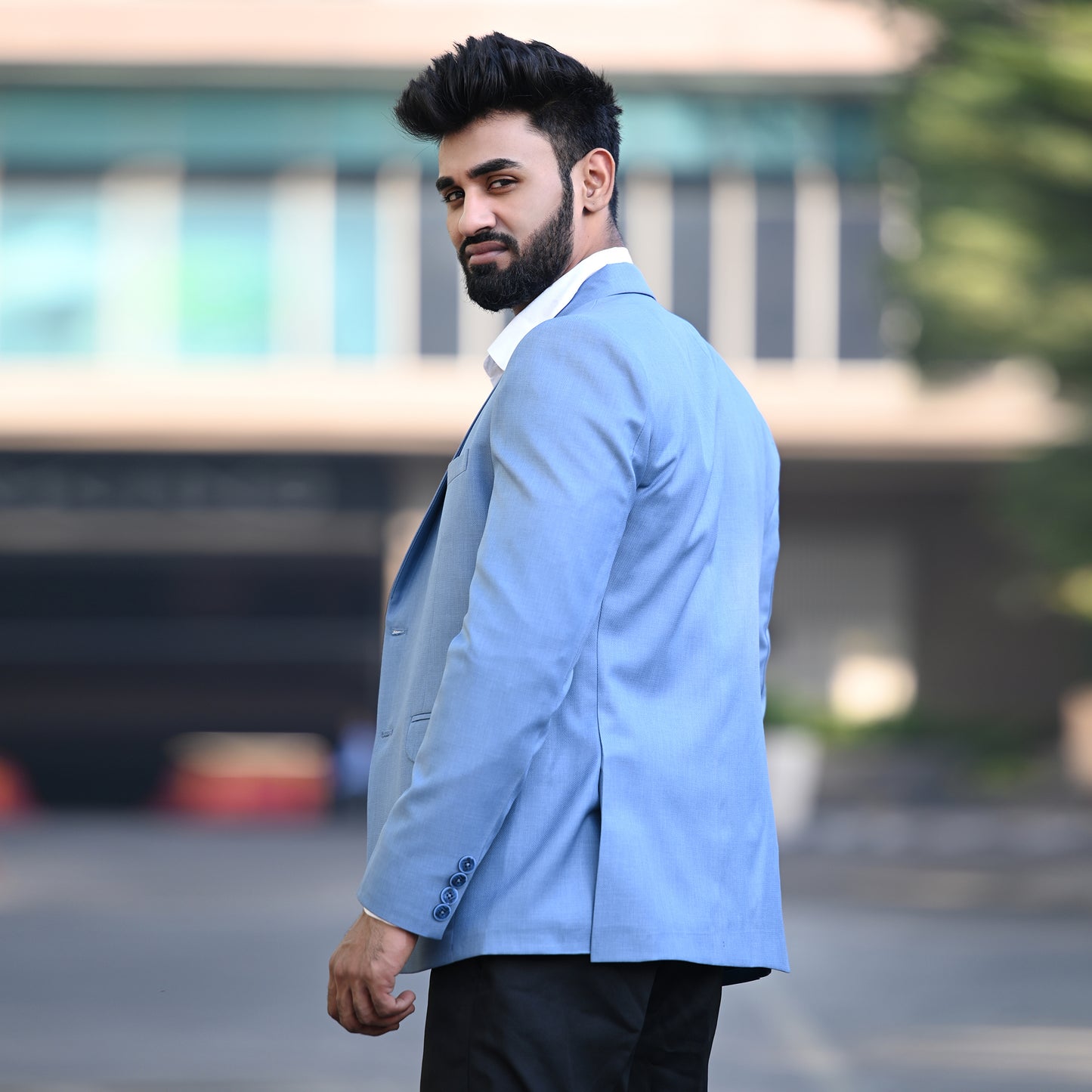 Sky Blue Field Blazer | Waak