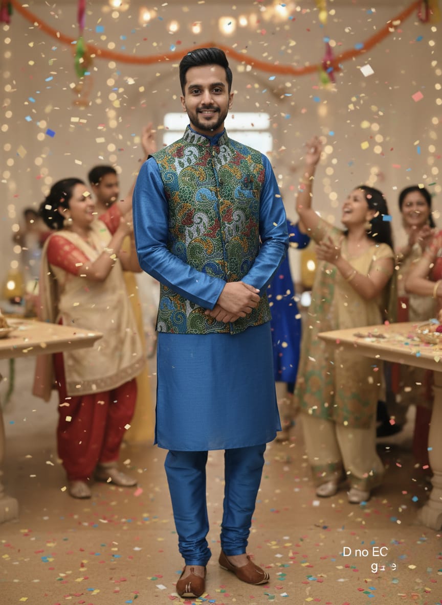 Atune Silk Embroidery Kurta Set | Waak