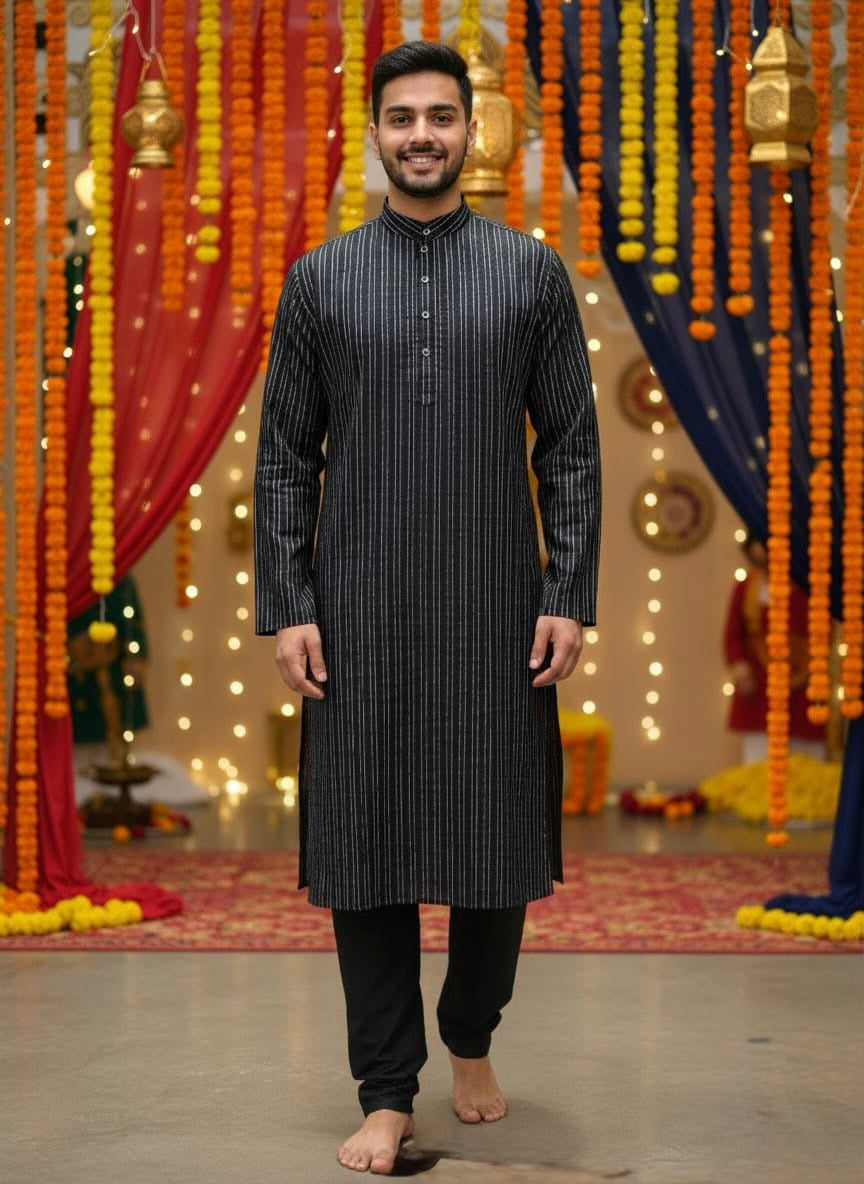 Sadabahaar - Linen Embroidery Kurta | Waak