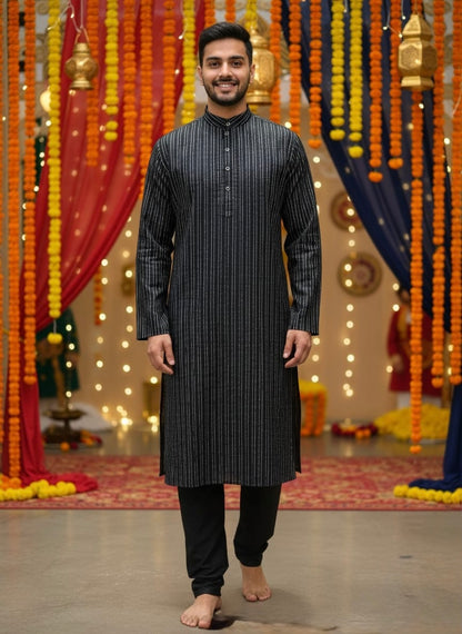 Sadabahaar - Linen Embroidery Kurta | Waak