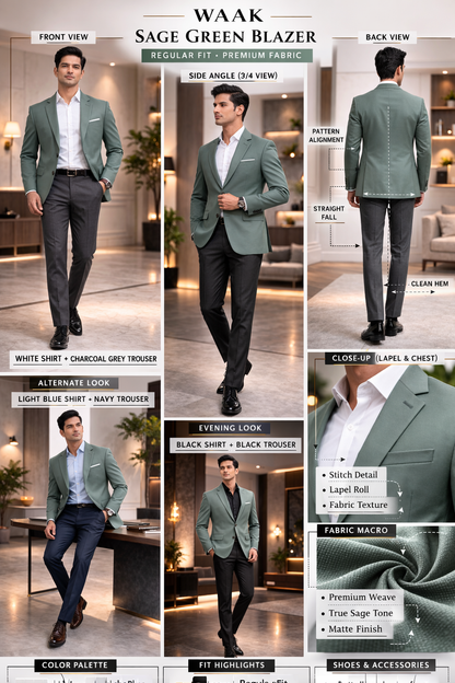 WAAK Everyday Blazer Sage Green