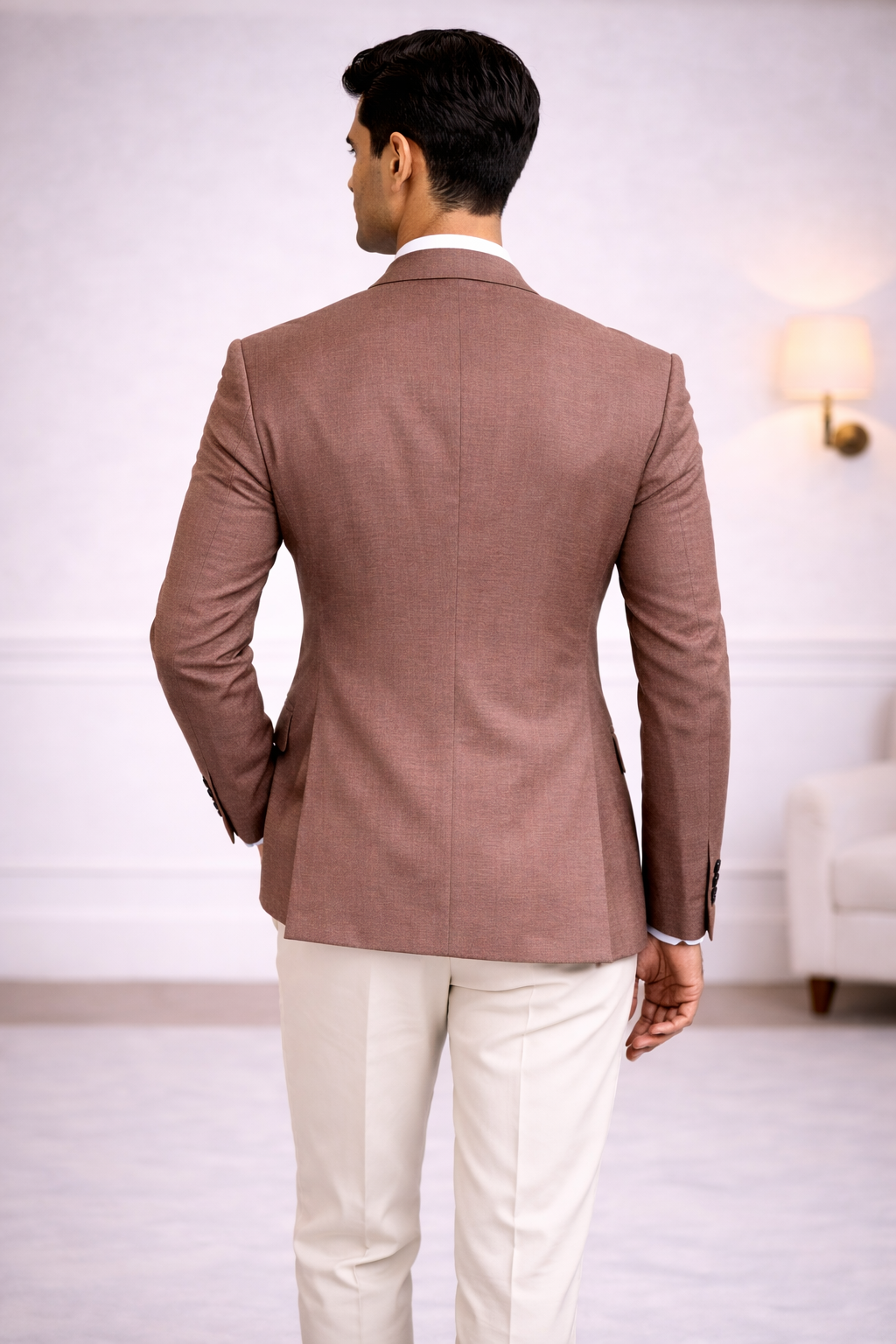 WAAK Siena Cocoa Double-Breasted Blazer