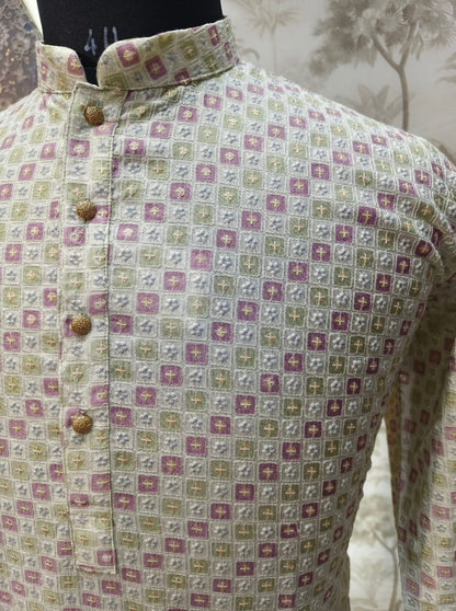 Jashan Silk Embroidery Kurta Set | Waak