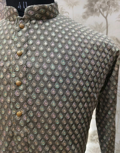 Shifali Olive Kurta Set | Waak