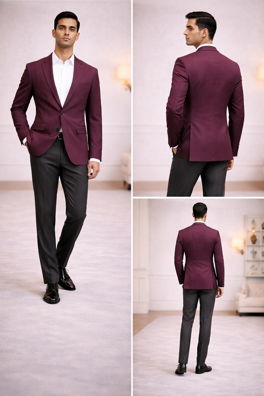 WAAK Bordeaux Executive Blazer