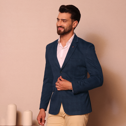 Barcelona Blue Check Blazer | Waak