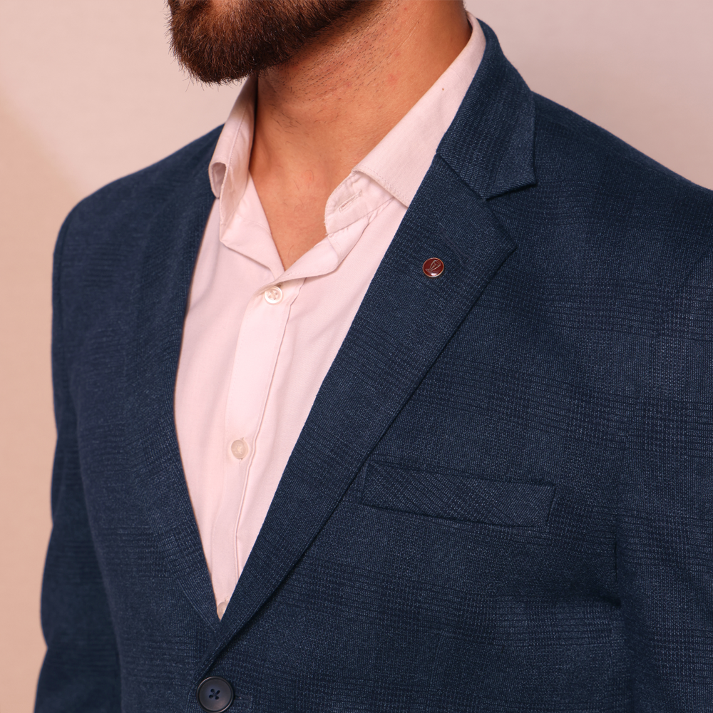 Barcelona Blue Check Blazer | Waak