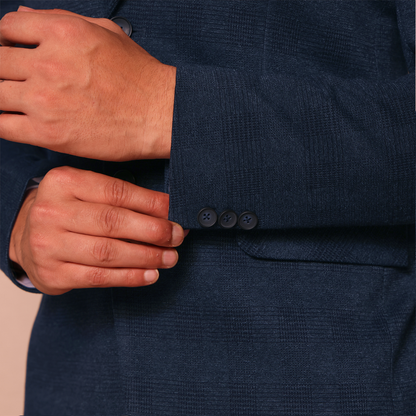 Barcelona Blue Check Blazer | Waak