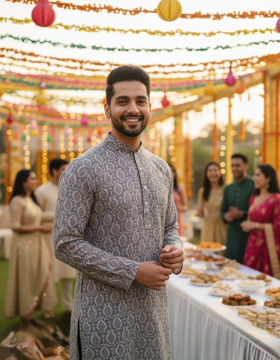 Shifali Olive Kurta Set | Waak