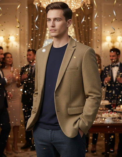 World is Yours Textured Blazer - Beige | Waak