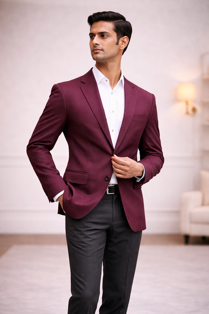 WAAK Bordeaux Executive Blazer