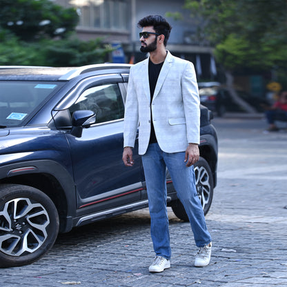 Mens Swiss White Blazer | Waak