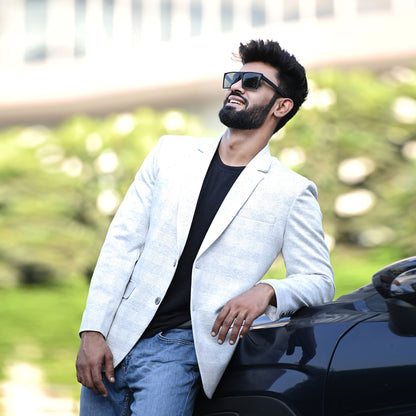 Mens Swiss White Blazer | Waak