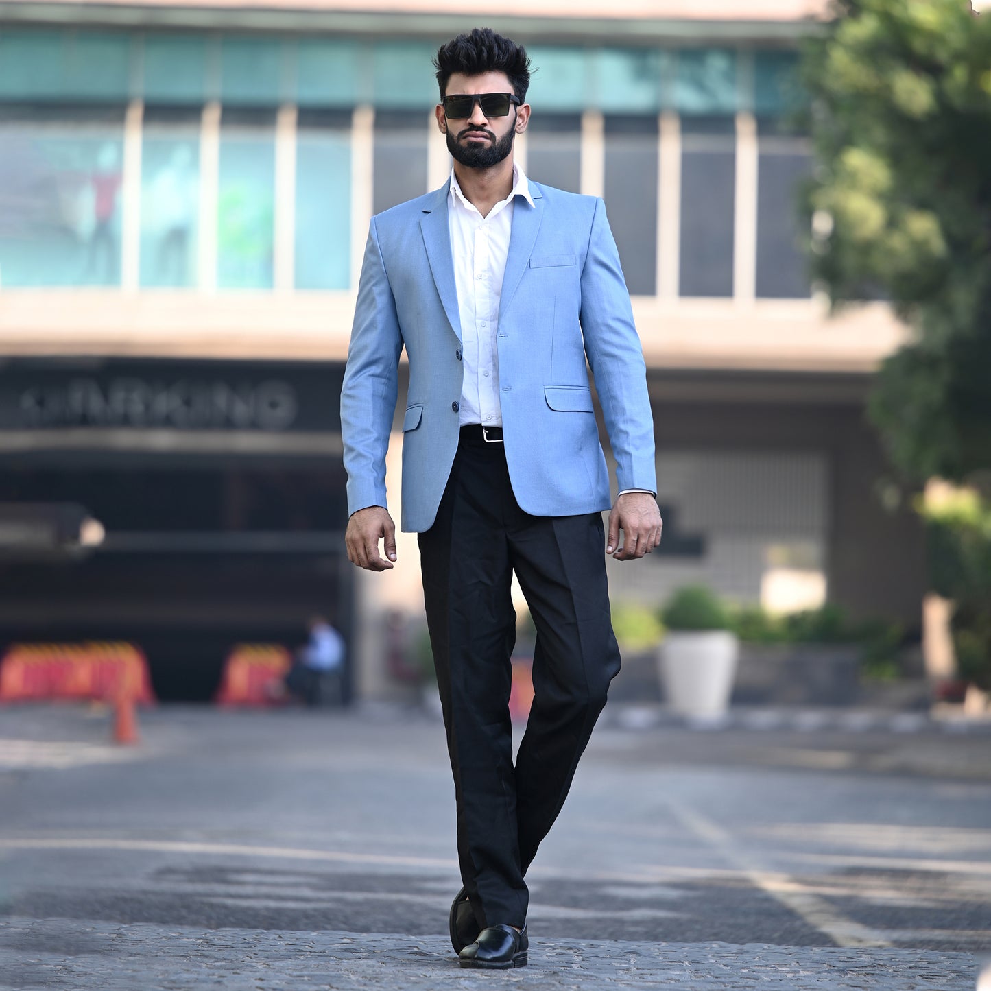 Sky Blue Field Blazer | Waak