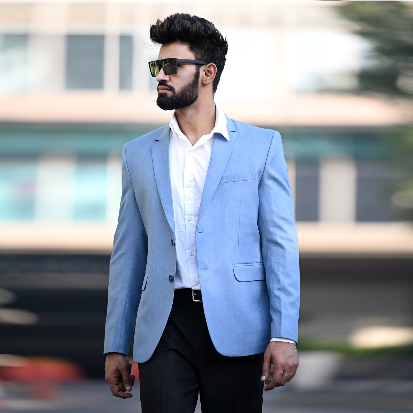Sky Blue Field Blazer | Waak