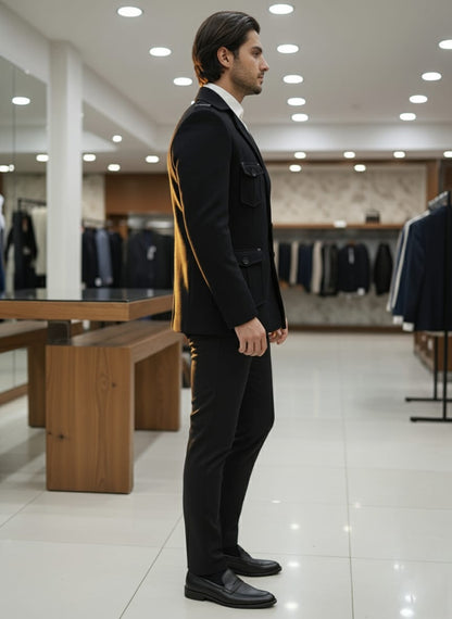 Earthline Utility Blazer - Black | Waak
