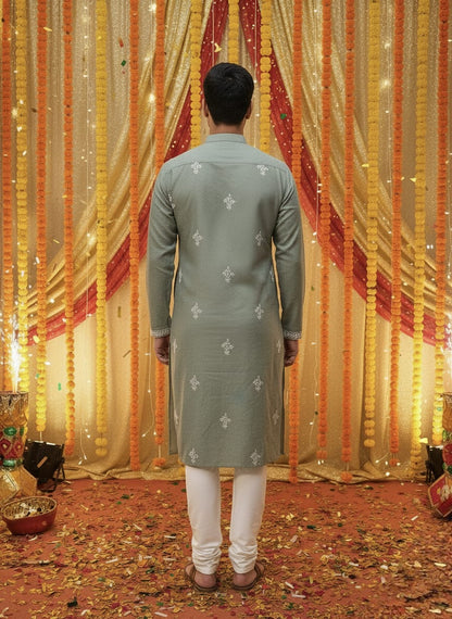 Mehndi Color Kurta Set | Waak