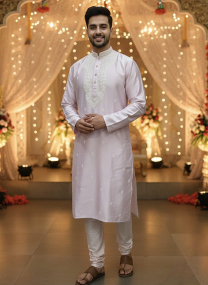 PINK Kashmir Kurta Set | Waak