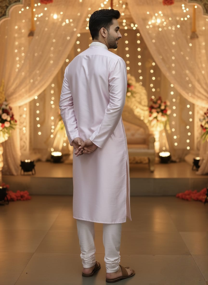 PINK Kashmir Kurta Set | Waak
