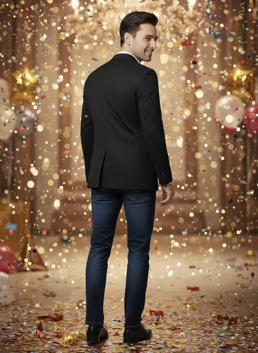 Regal Pocket Black Blazer | Waak