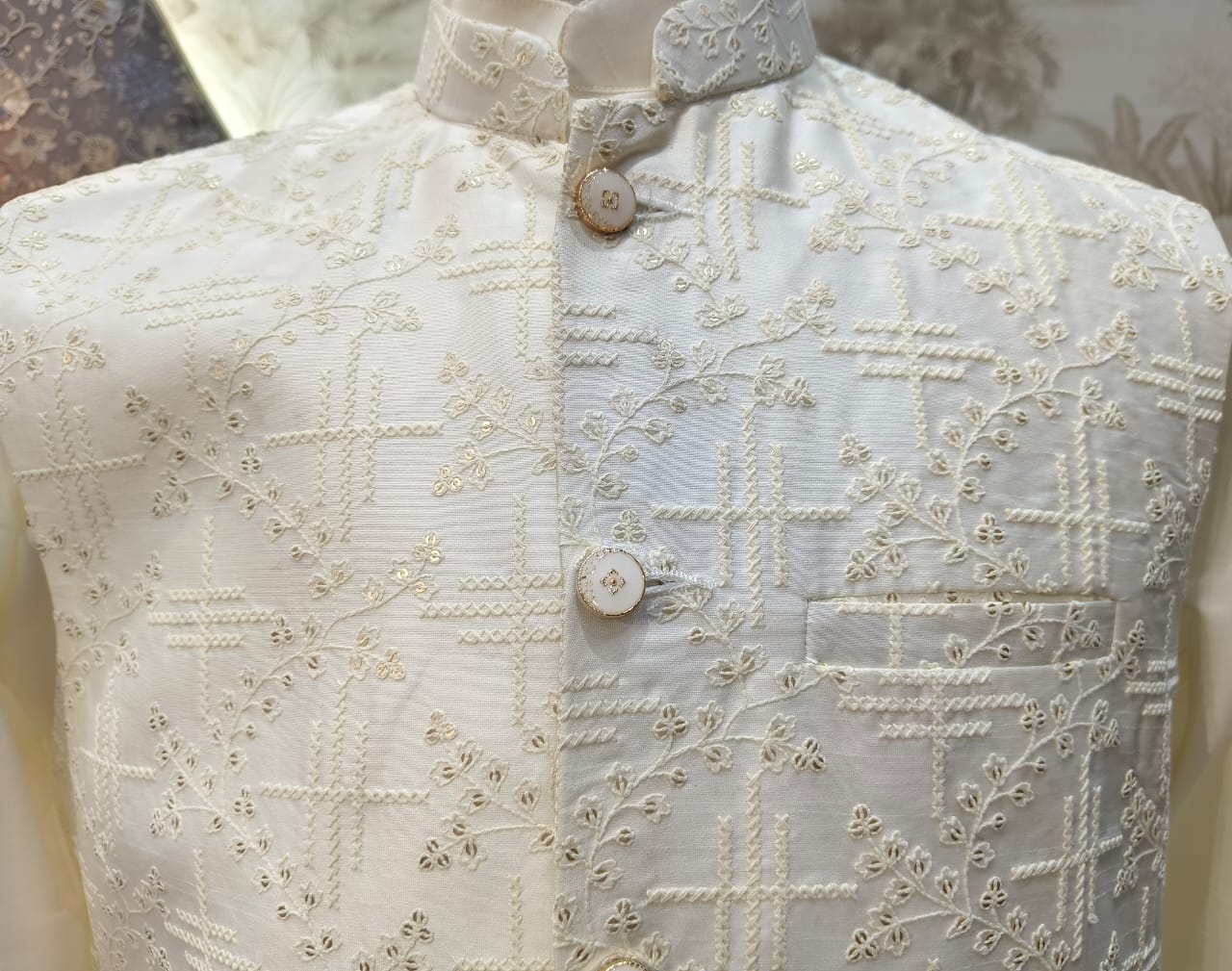 Jodhpur Ivory Kurta Set | Waak