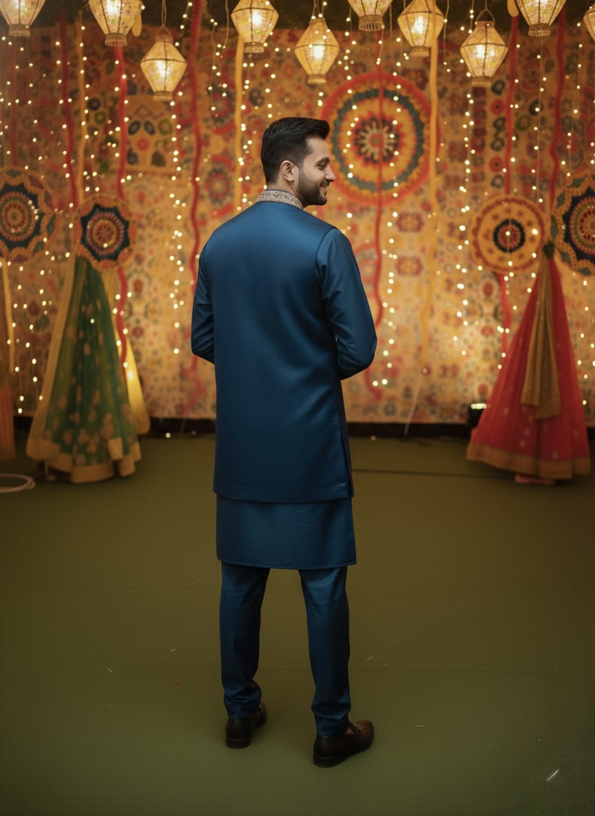 Royal Zari Heritage Waistcoat and Kurta Set | Waak