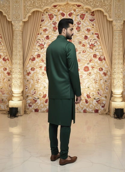 Eshan Zari Ensemble Waistcoat and Kurta Set | Waak