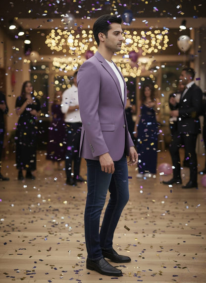 World is Yours Textured Blazer - Purple | Waak