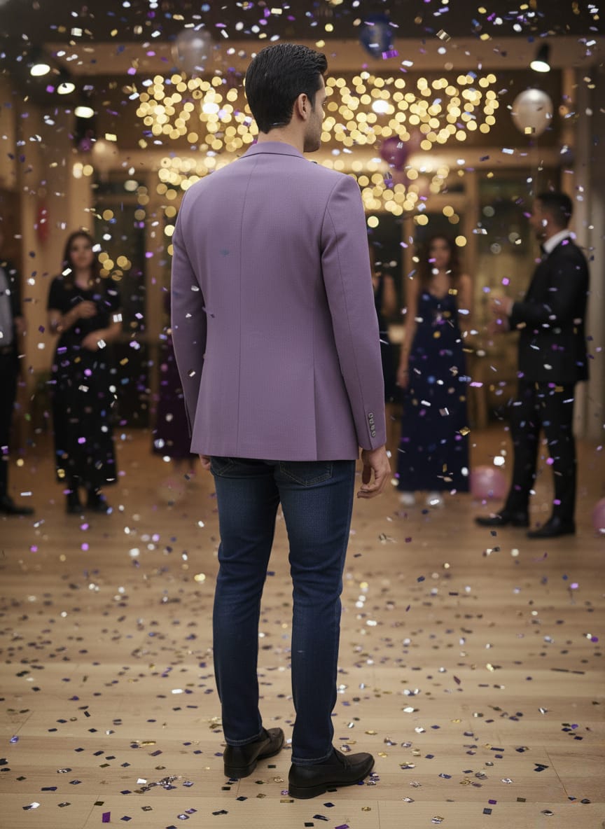 World is Yours Textured Blazer - Purple | Waak