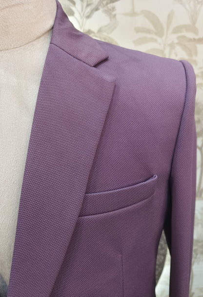 World is Yours Textured Blazer - Purple | Waak