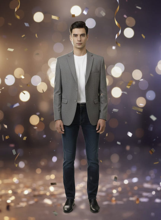 World is Yours Textured Blazer - Grey | Waak