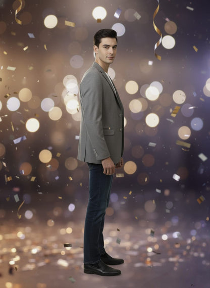 World is Yours Textured Blazer - Grey | Waak