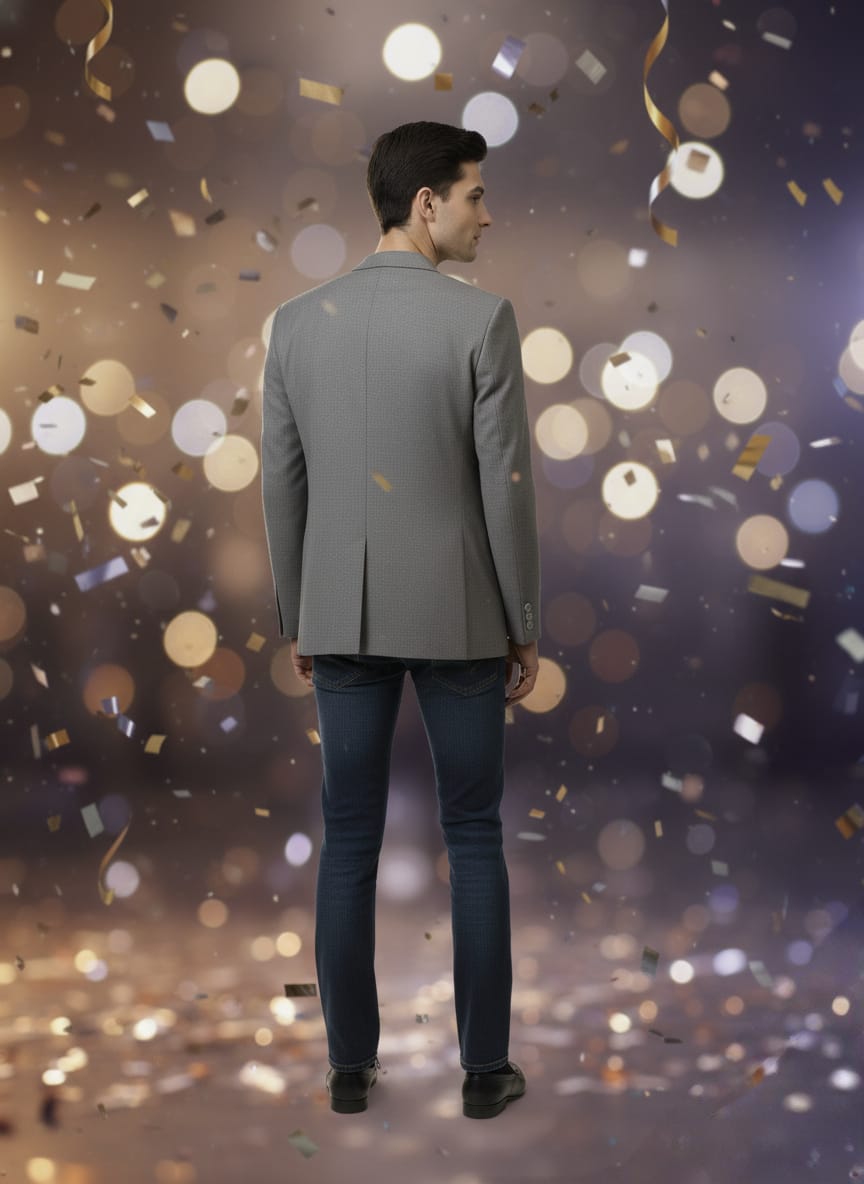 World is Yours Textured Blazer - Grey | Waak