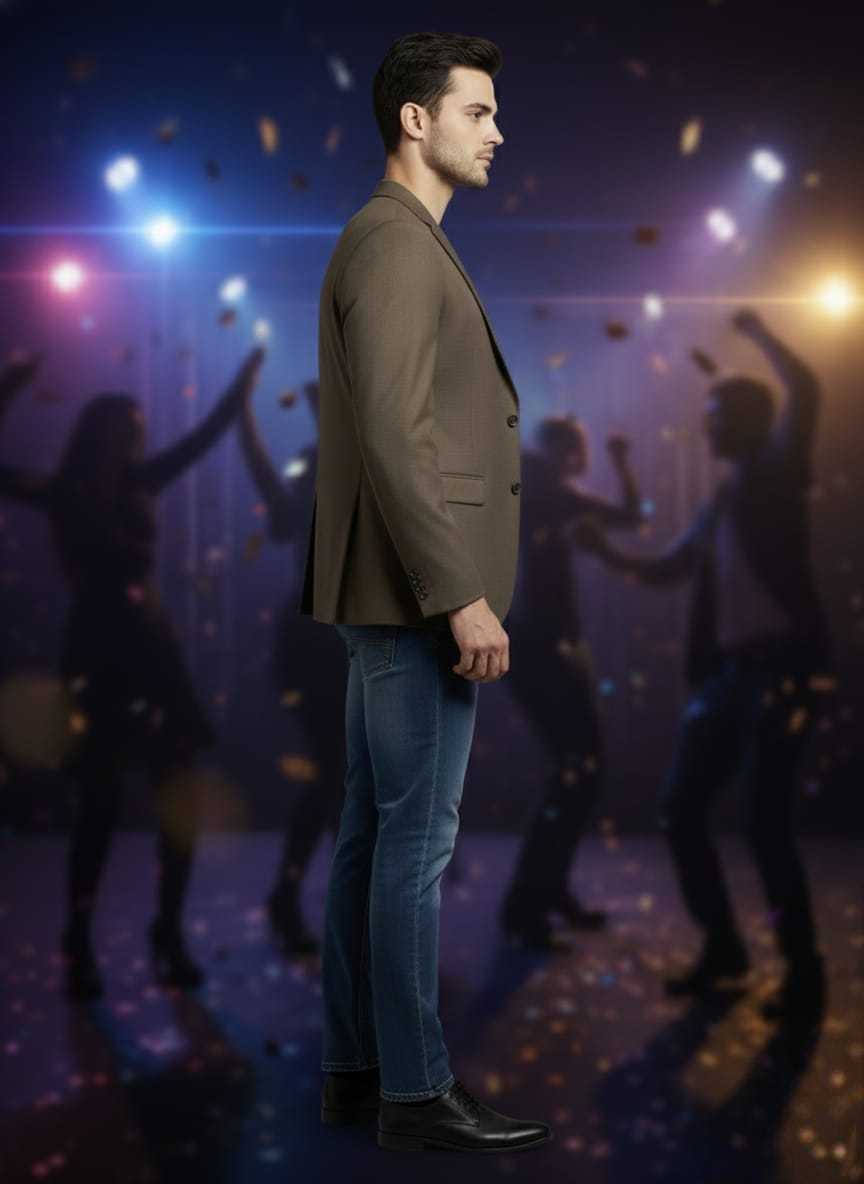 World is Yours Textured Blazer - Brown | Waak