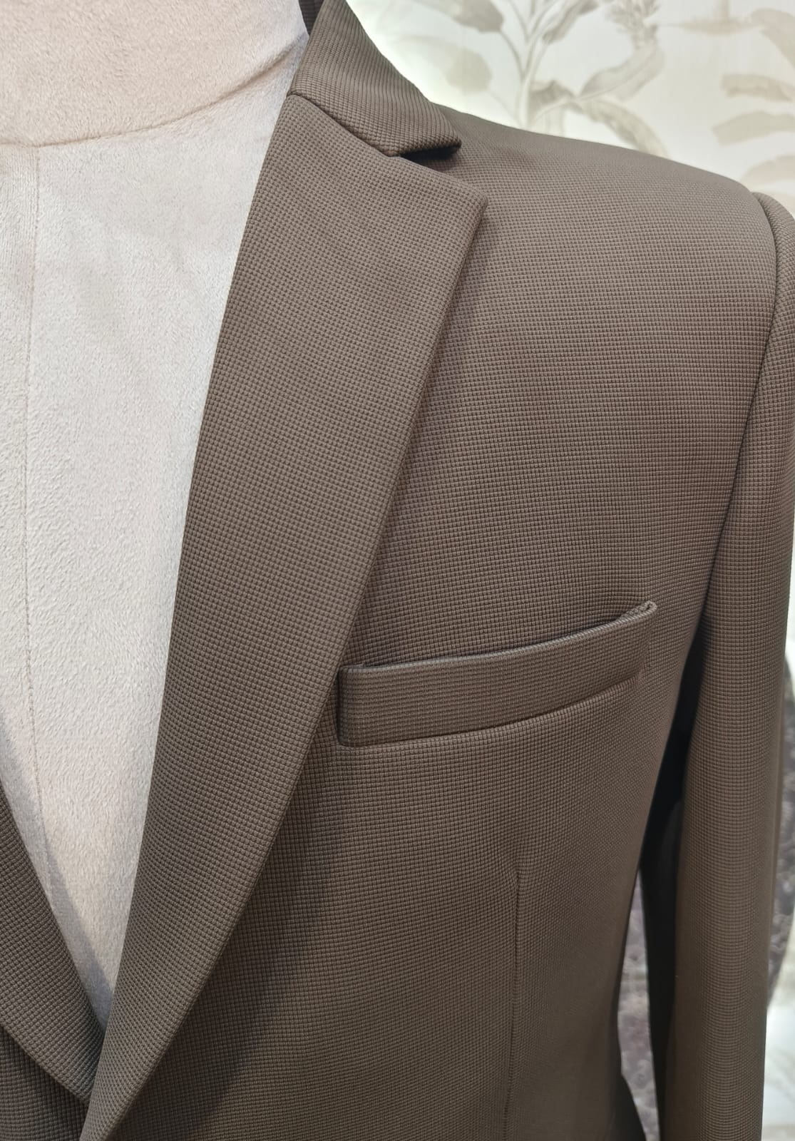 World is Yours Textured Blazer - Brown | Waak