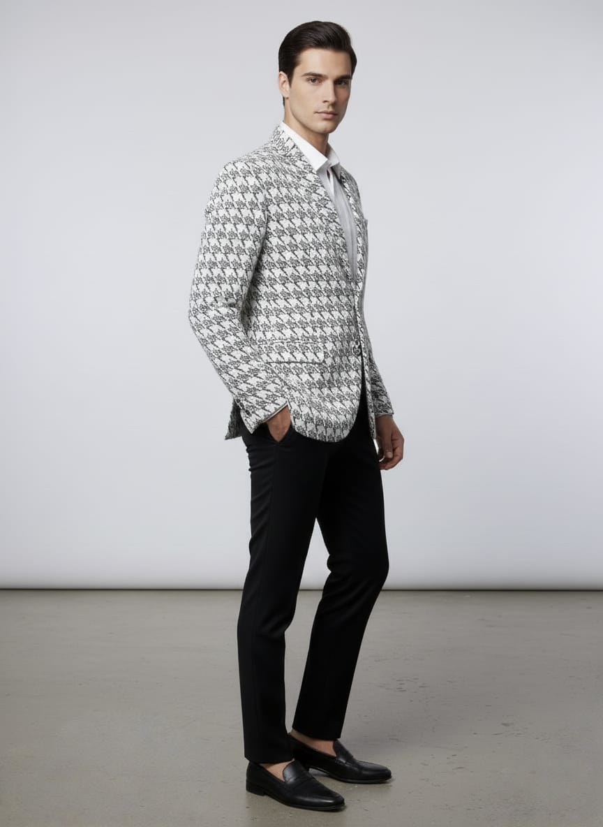 LuxeLoop Knit Blazer - White | Waak