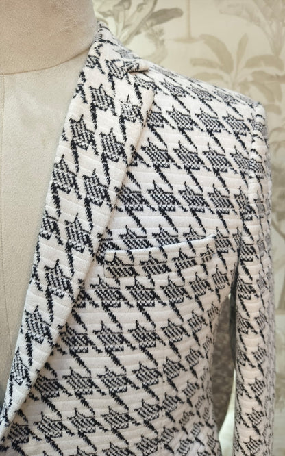 LuxeLoop Knit Blazer - White | Waak