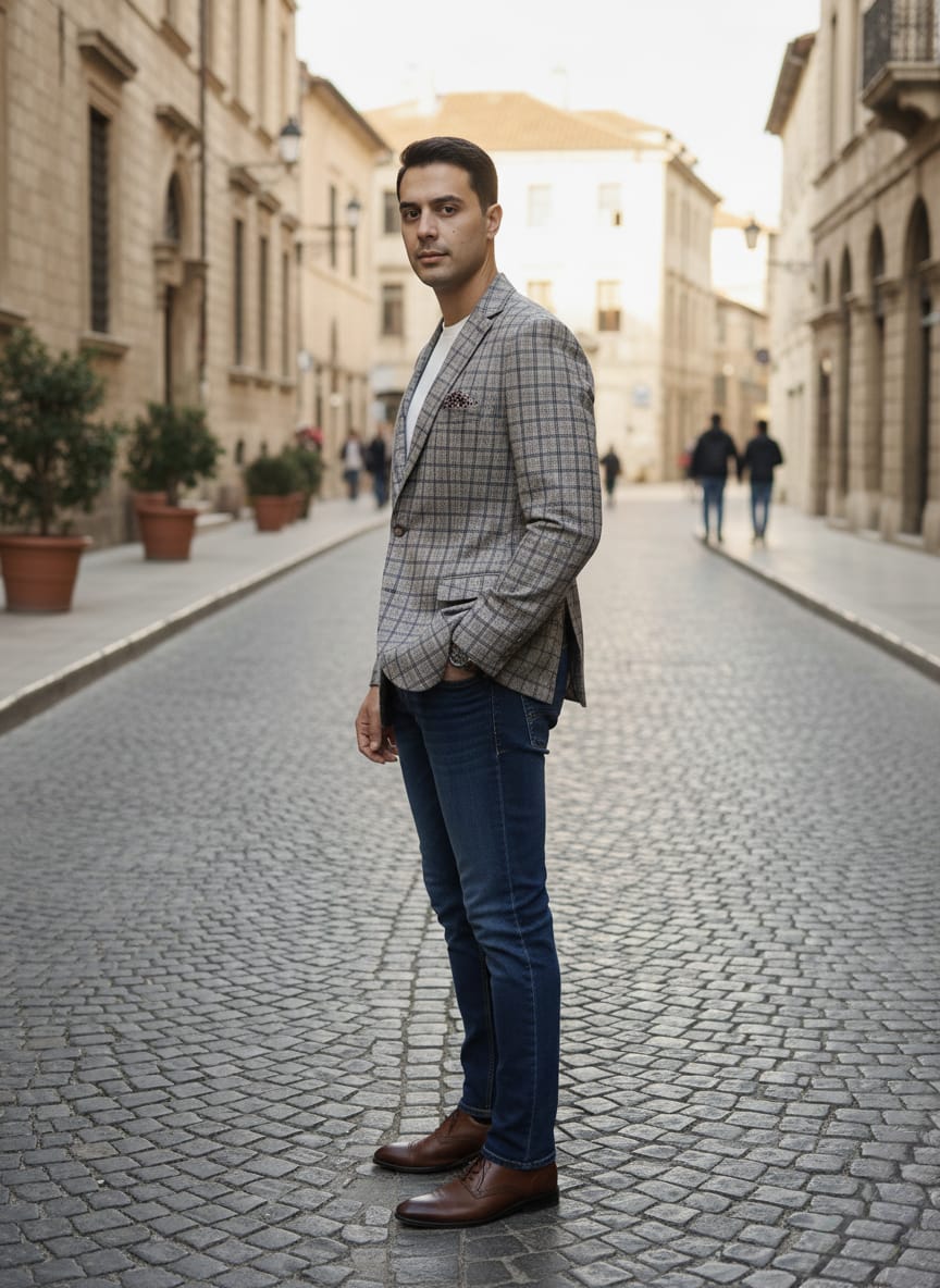 Urban Knit Project Blazer
 - Brown| Waak