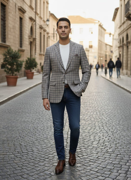 Urban Knit Project Blazer
 - Brown| Waak