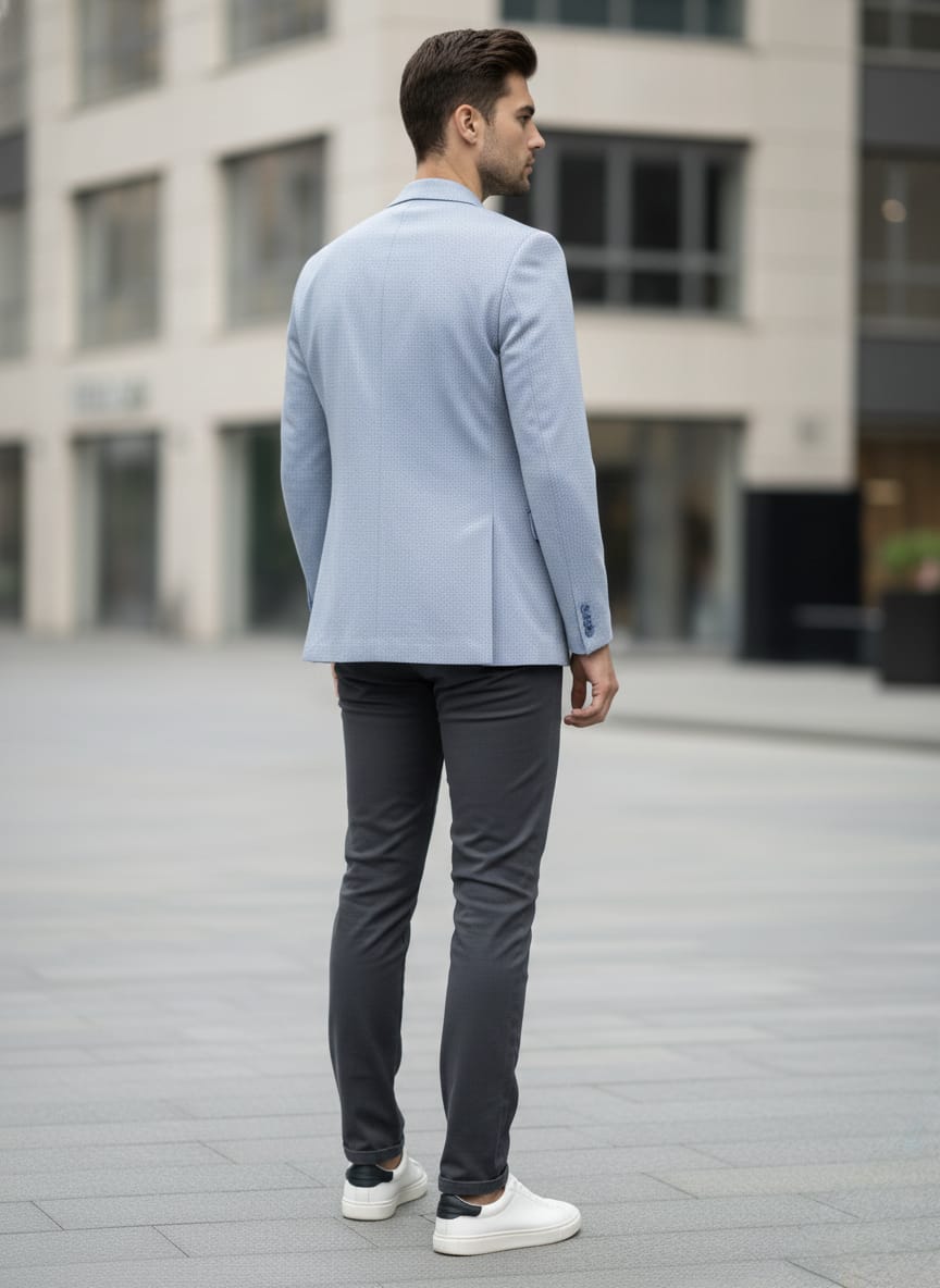 MetroFlex Smart Blazer- Sky Blue | Waak