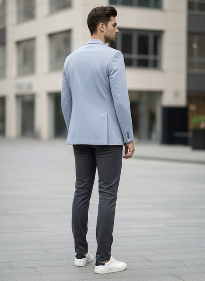 MetroFlex Smart Blazer- Sky Blue | Waak