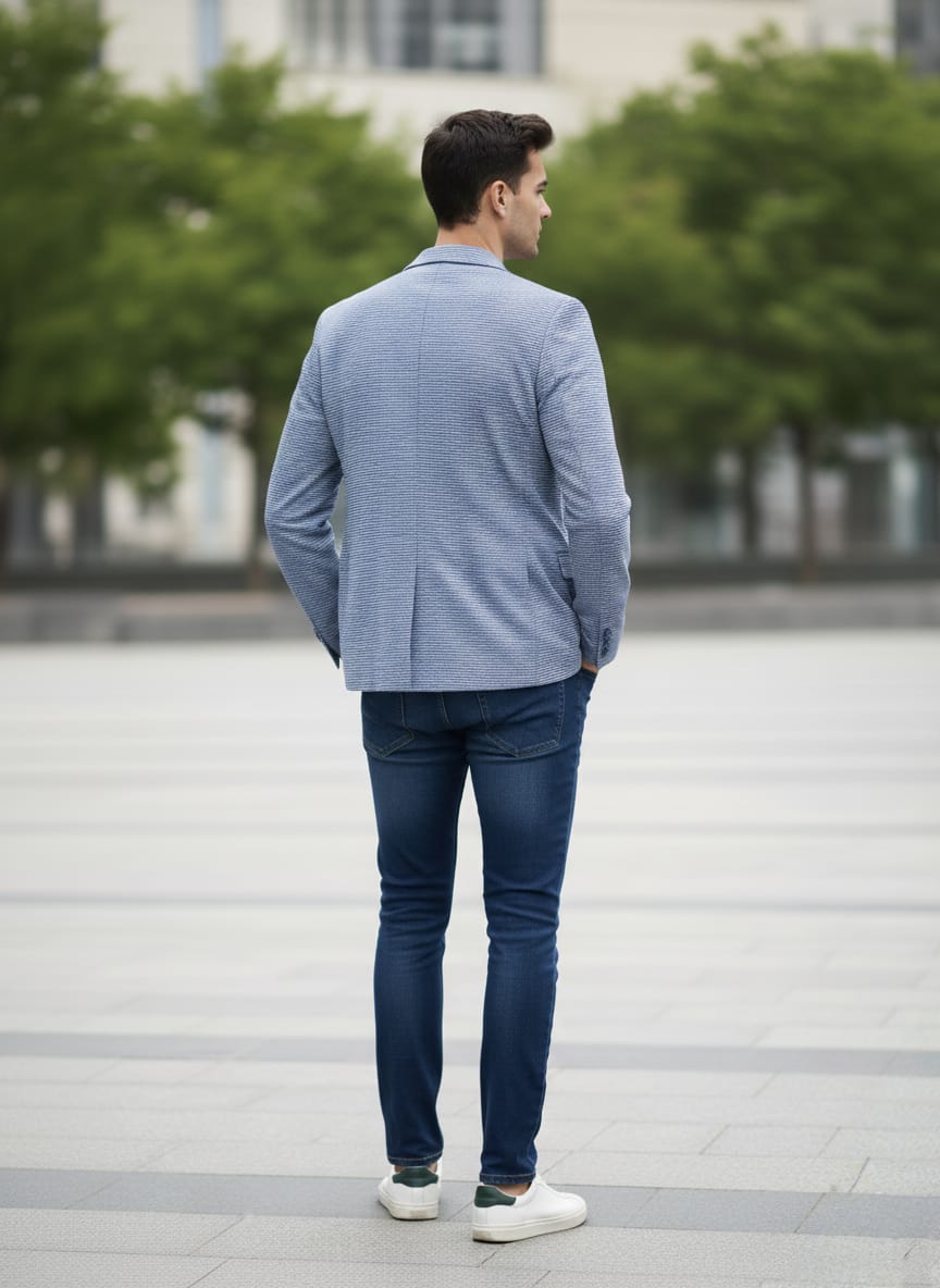 StreamKnit Smart Blazer - Blue | Waak