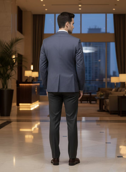 World is Yours Textured Blazer -D Grey | Waak